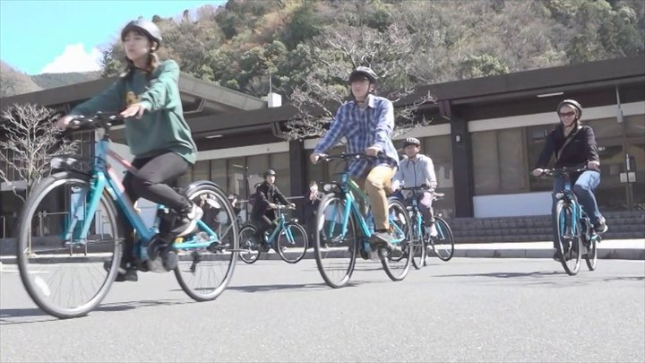 「すごく快適」シェアサイクル開始　峡南5町のJR身延線沿線や「道の駅」などに50台