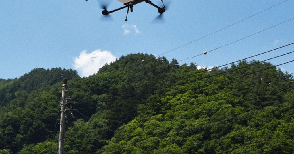 空から牛丼お届け　ドローン輸送実験、中山間地で買い物代行