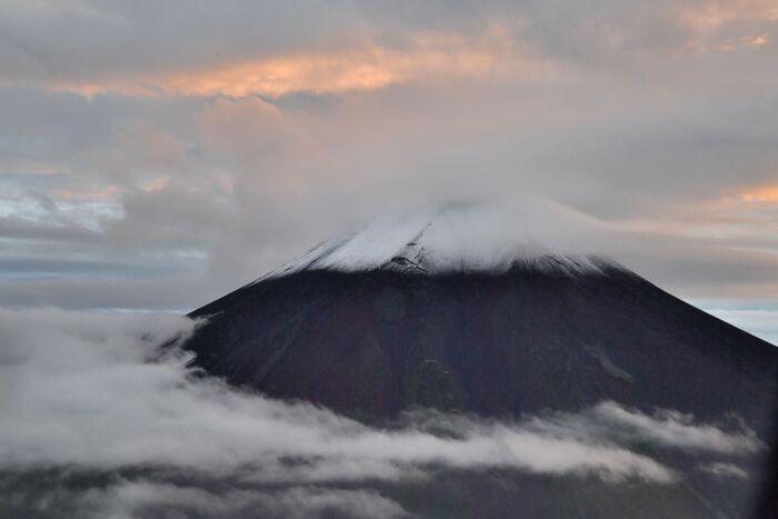 富士山 ２度目の「初冠雪」