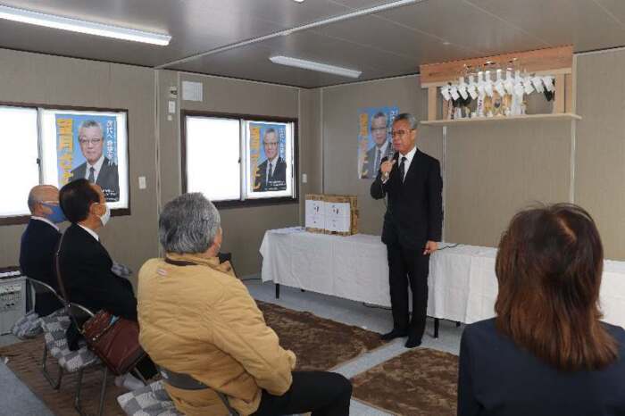 中央市長選 望月氏陣営が事務所開き